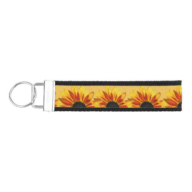 Sunflower Flower Garden Wrist Keychains (Keys on Left)