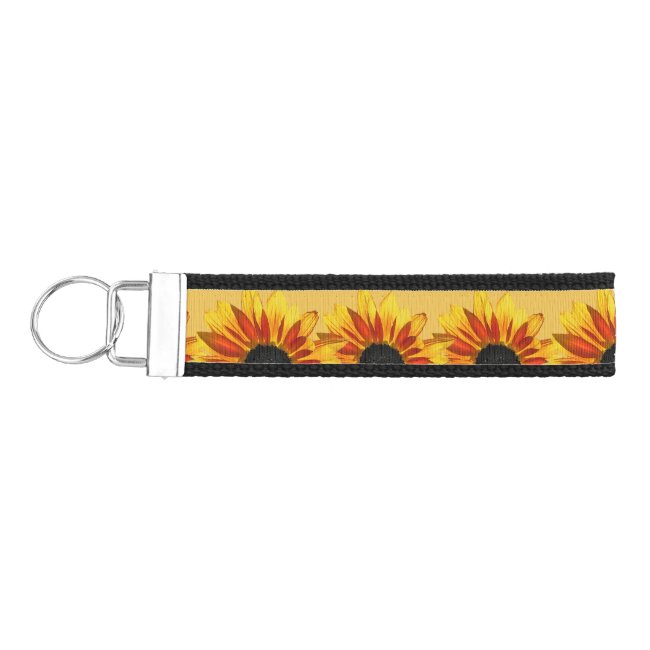 Sunflower Flower Garden Wrist Keychains