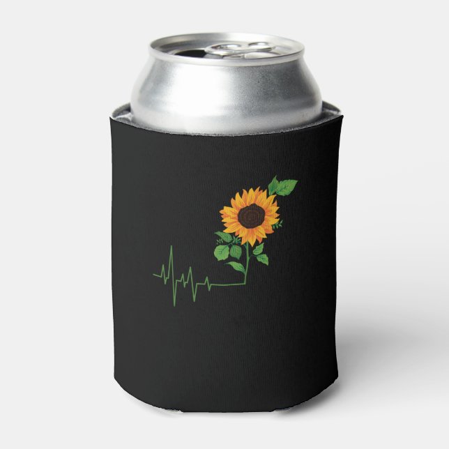 Sunflower Flower Gift Can Cooler (Can Front)