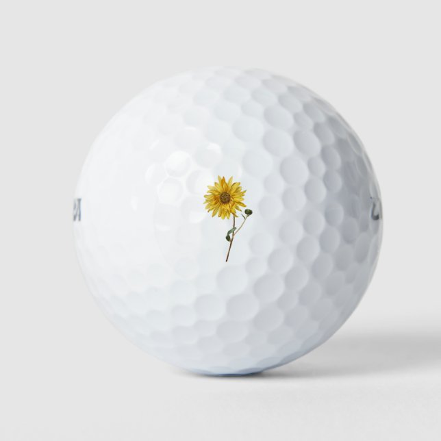 Sunflower Flower Plant Blossom Bloom Golf Balls (Front)