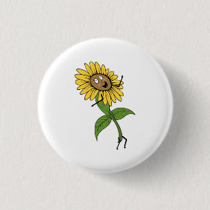 Sunflower, flower theme button