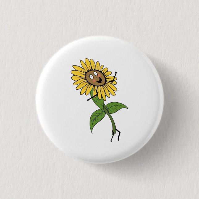 Sunflower, flower theme button (Front)