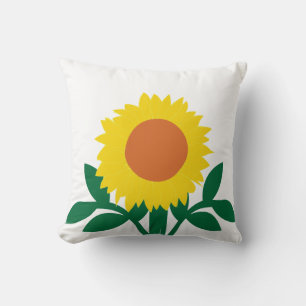 Sunflower Flower Yellow Flower Throw Pillow
