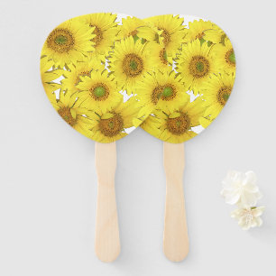 Sunflower Flowers Photography Hand Fan