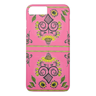 Sunflower Folk Pattern by Alexandra Cook iPhone 8 Plus/7 Plus Case