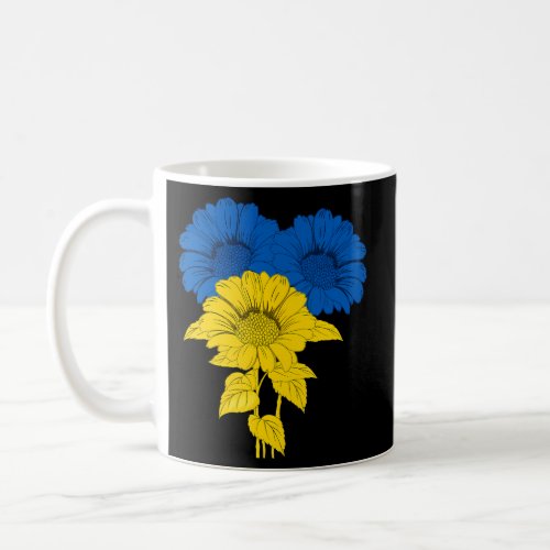 Sunflower For Peace In Ukraine Ukrainian Flag Coffee Mug