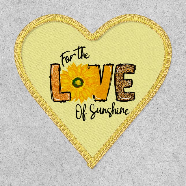 Sunflower For The Love of Sunshine Gold Patch (Front)