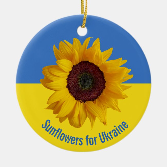 Sunflower for Ukraine Design Ornament