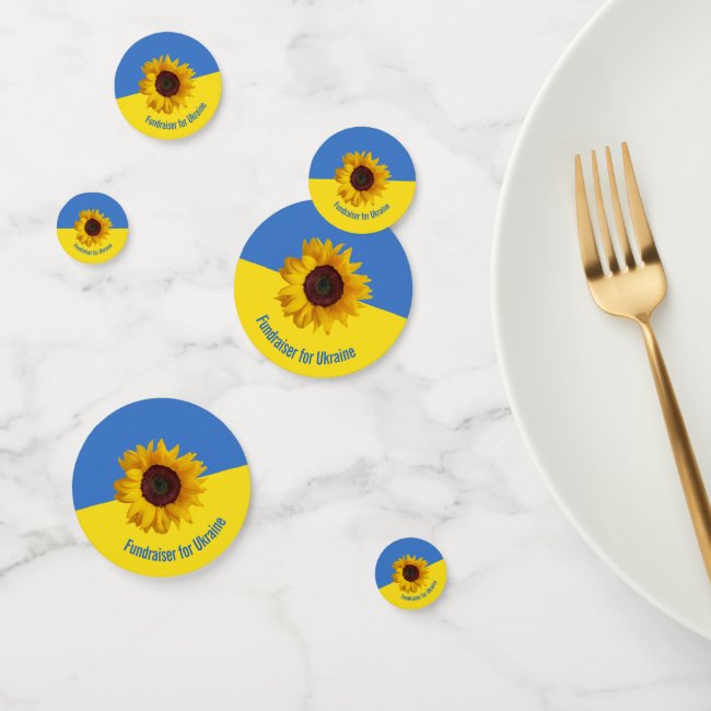 Sunflower for Ukraine Design Table Confetti
