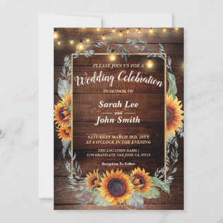 Sunflower Frame Invitation