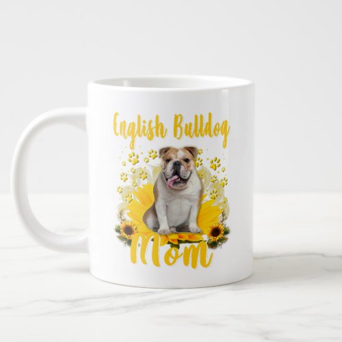 Sunflower French Bulldog Mom Dog Lover Giant Coffee Mug