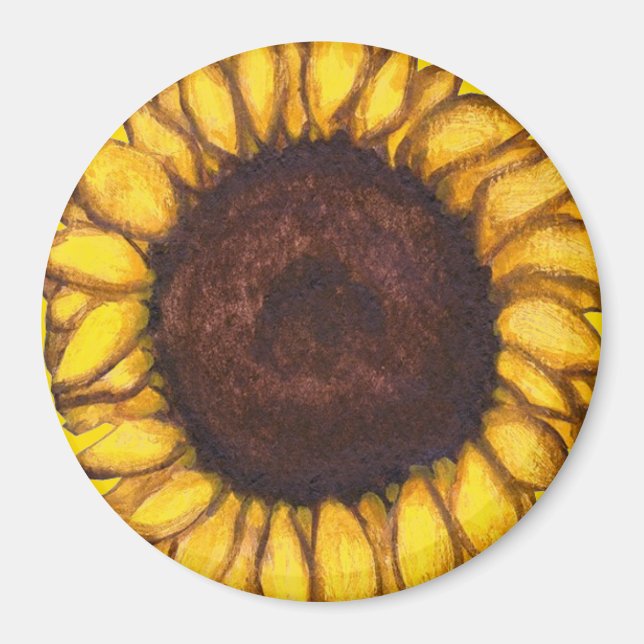 Sunflower Fridge Magnet Cheerful Flower Gift (Front)
