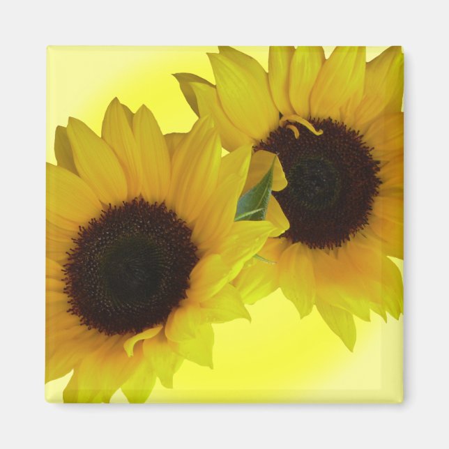 Sunflower Fridge Magnet Cheerful Flower Gift (Front)