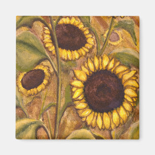 Sunflower Fridge Magnet Cheerful Yellow Gifts