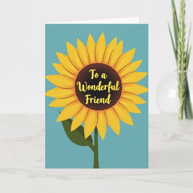 Sunflower Friend Mothers Day Card (Front)