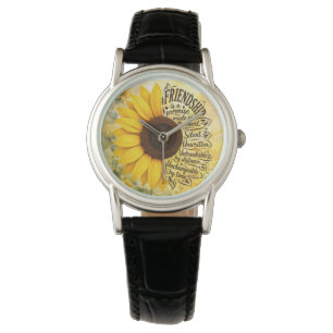 Sunflower Friendship Quote Watch