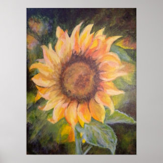 Sunflower from Acrylic Painting Poster
