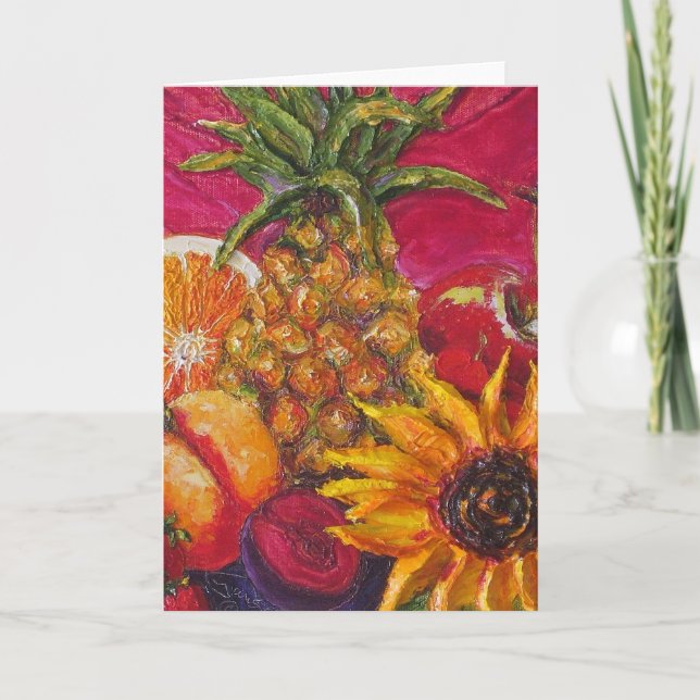 Sunflower & Fruit Card (Front)