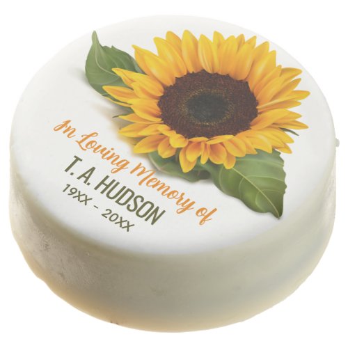 Sunflower Funeral Memorial Chocolate Covered Oreo