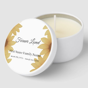 Sunflower funeral mini candle favors