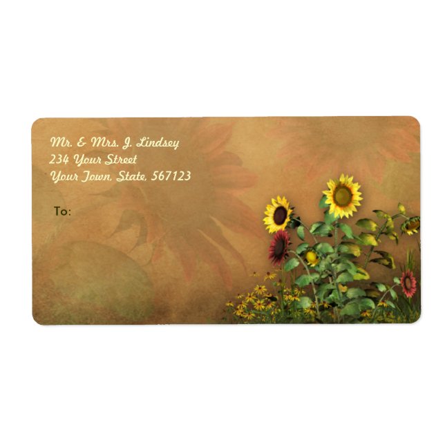 Sunflower Garden 1 Label (Front)