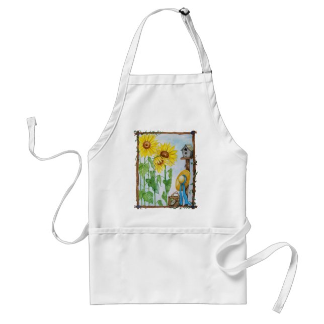 Sunflower Garden Adult Apron (Front)