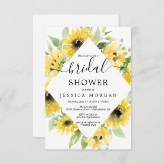 Sunflower Garden Bridal Shower Invitation Card