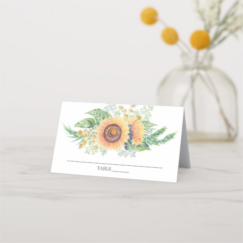 Sunflower Garden Bridal Shower Place Card