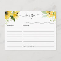 Sunflower Garden Bridal Shower Recipe