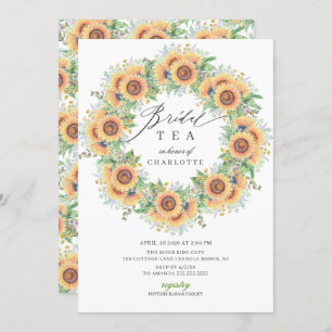 Sunflower Garden Bridal Shower Tea Invitation