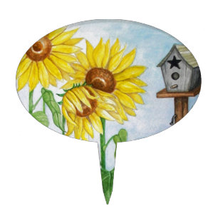 Sunflower Garden Cake Topper