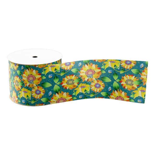 Sunflower Garden Grosgrain Ribbon (Spool)