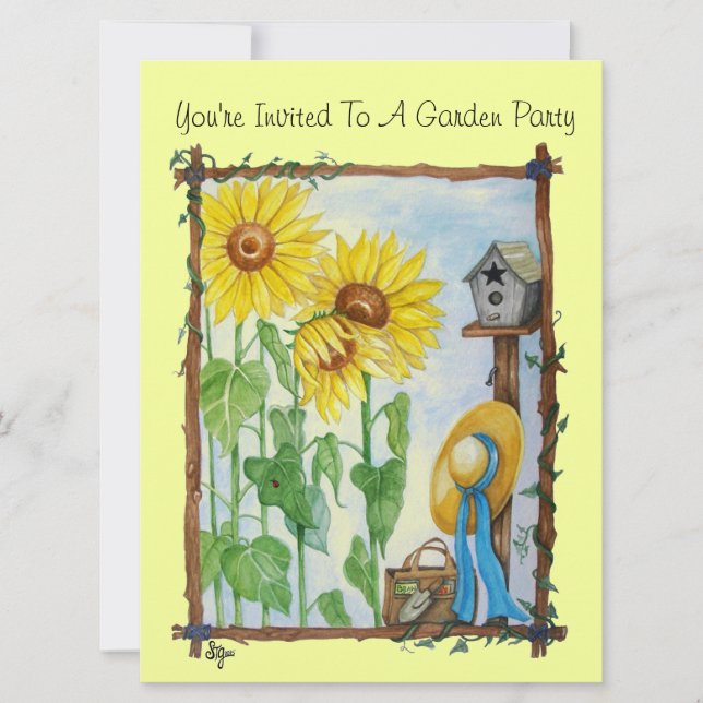 Sunflower Garden Invitation (Front)