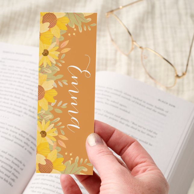 Sunflower Garden Pretty Custom Book Lovers Bookmarks (Creator Uploaded)