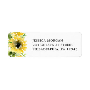 Sunflower Garden Return Address Label