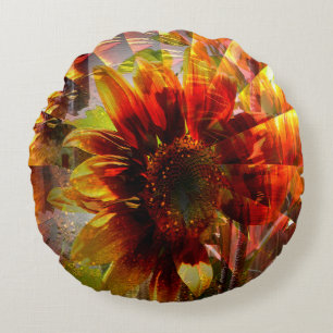 Sunflower Garden....... Round Pillow