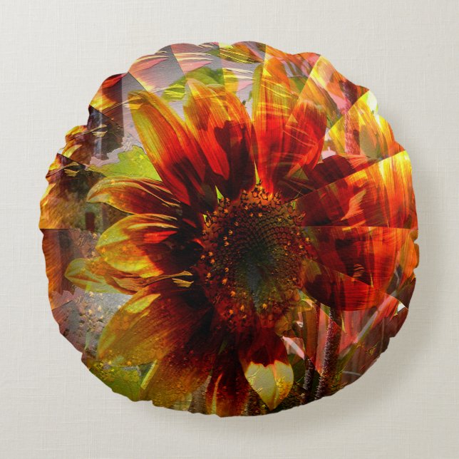 Sunflower Garden....... Round Pillow (Front)