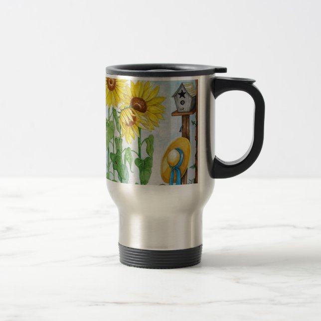 Sunflower Garden Travel Mug (Right)
