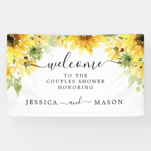 Sunflower Garden Vinyl Welcome Banner