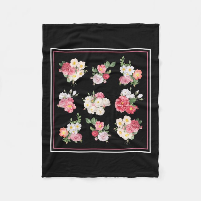 Sunflower Gardening  Fleece Blanket (Front)