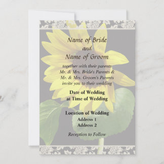Sunflower Gazing Down Wedding Products Invitation
