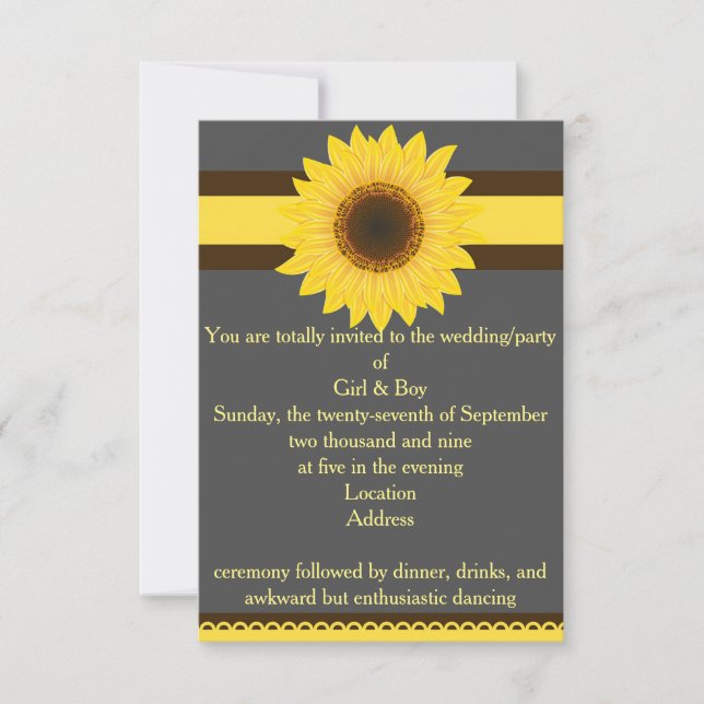 Sunflower General Invitation (Front)