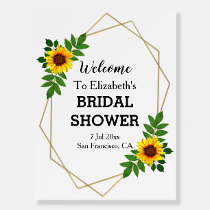 Sunflower Geometric Bridal Shower Foam Board