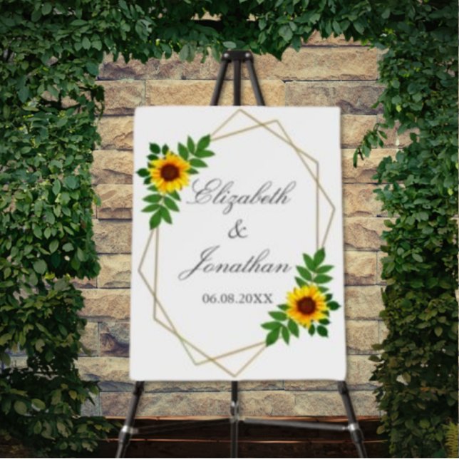 Sunflower Geometric Wedding Foam Board (Creator Uploaded)