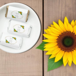 Sunflower Geometric Wedding Hershey's Miniatures