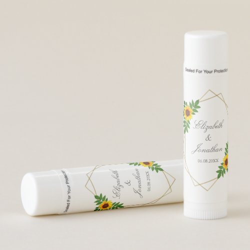 Sunflower Geometric Wedding Lip Balm