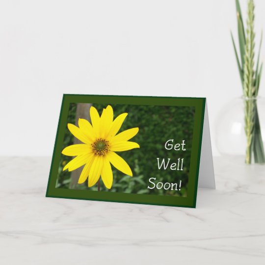 Sunflower Get Well Soon Card | Zazzle.com