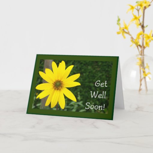 Sunflower Get Well Soon Card | Zazzle