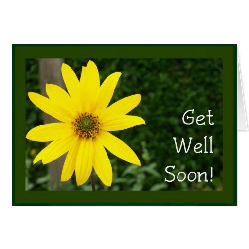 Sunflower Get Well Soon Card | Zazzle