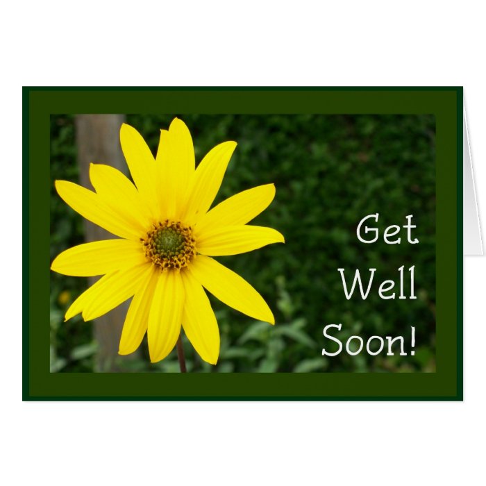 Sunflower Get Well Soon Card